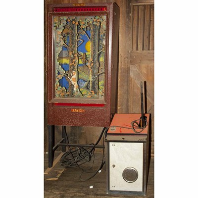 Lot 138 - Painted Metal Hunting Arcade Game Height 6...