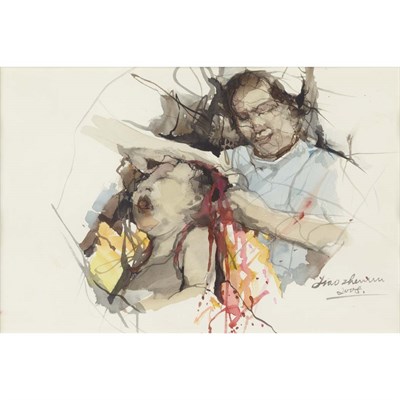 Lot 254 - Liao Zhenwu Chinese, b. 1964 Watercolor No. 6,...