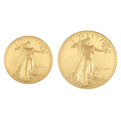 Lot 427 - United States, 1987 First Year Gold Two-Piece...