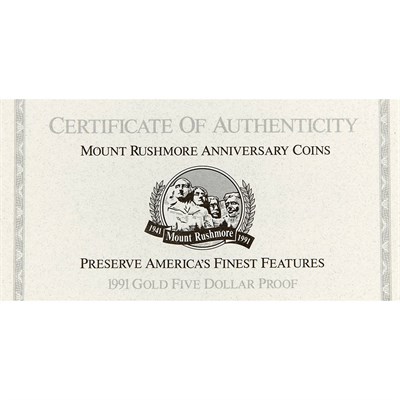Lot 454 - United States, 1991 Mount Rushmore...