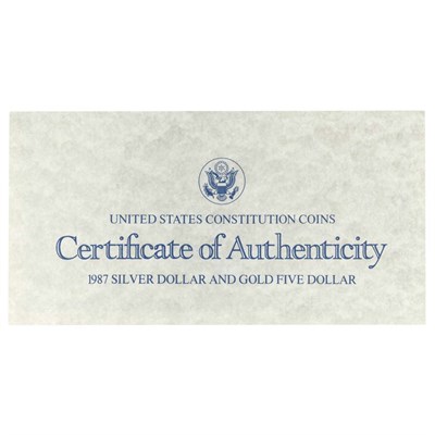 Lot 449 - United States, 1987 Constitution $1 and $5 Two-...