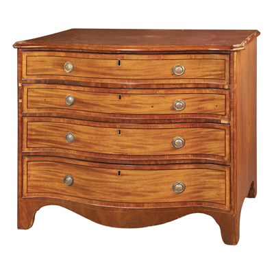 Lot 525 - George III Satinwood and Ebonized Banded...