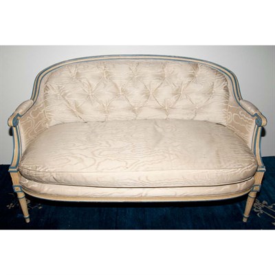 Lot 170 - Louis XVI Style Painted Canape Length 52 inches.
