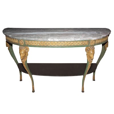 Lot 406 - Louis XVI Style Painted and Parcel Gilt...