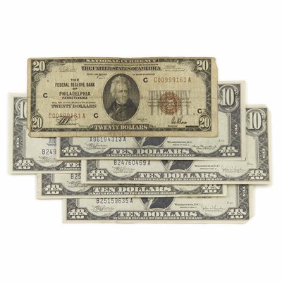 Lot 297 - U.S. Bank Note Group Comprising $20...