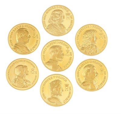 Lot 219 - Monaco, Circa 1957 Seven-Piece Gold Set...
