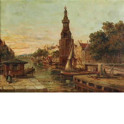 Lot 24 - Gustave Mascart French, 1834-1914 The Waterway...