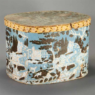 Lot 280 - Wallpaper Band Box 19th Century Depicting a...