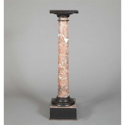 Lot 839 - Neoclassical Style Marble Pedestal The stepped...