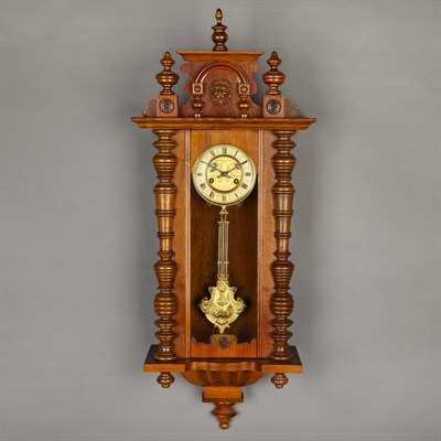 Lot 837 - Vienna Walnut Wall Clock Circa 1900 The...