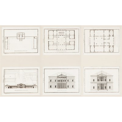 Lot 100 - Antonio Mugnon [ARCHITECTURAL STUDIES] Sixteen...