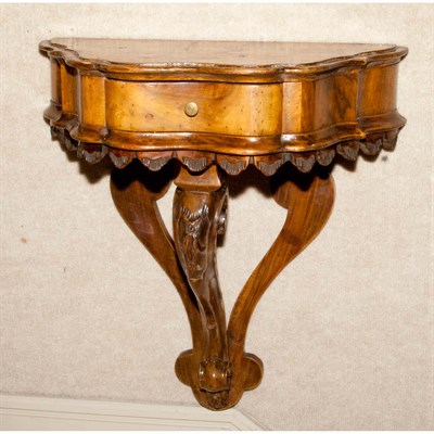 Lot 318 - Continental Rococo Style Walnut Console Height...