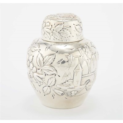 Lot 277 - S. Kirk & Sons Sterling Silver Tea Caddy...