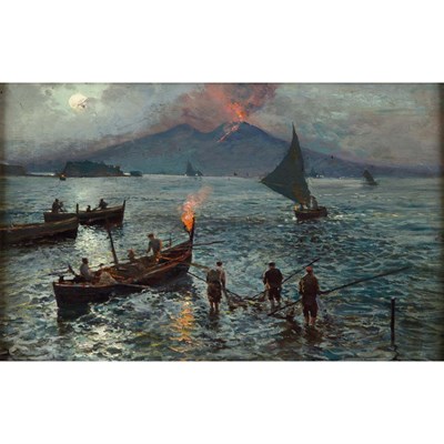 Lot 19 - Attilio Pratella Italian, 1856-1949 Night...