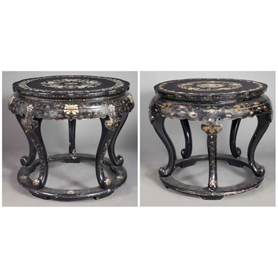 Lot 836 - Pair of Chinese Mother-of-Pearl Marquetry...
