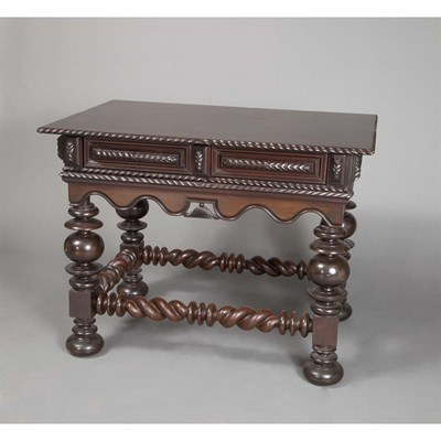 Lot 478 - Renaissance Style Carved Dark Stained Oak...