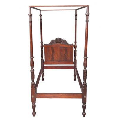 Lot 477 - Pair of Colonial Revival Mahogany Tester Beds...