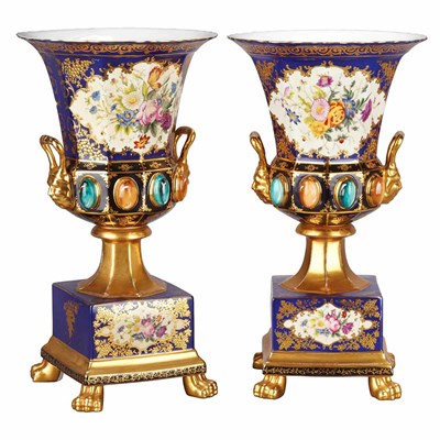 Lot 377 - Companion Pair of Sevres Style Porcelain...