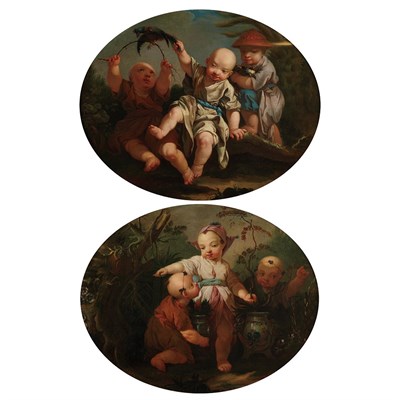 Lot 132 - Hugues Taraval French, 1729-1785 Chinoiserie...