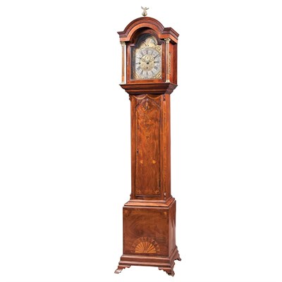 Lot 487 - George III Marquetry Inlaid Mahogany Tall Case...