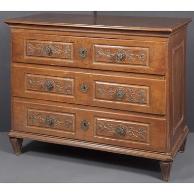 Lot 231 - Continental Neoclassical Walnut Commode Height...