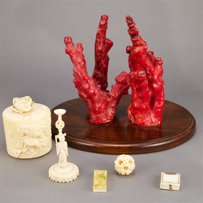 Lot 383 - Group of Asian Ivory Articles Late 19th/early...