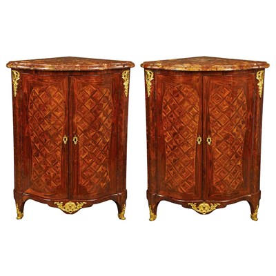 Lot 412 - Pair of Louis XV Gilt-Bronze Mounted Kingwood...