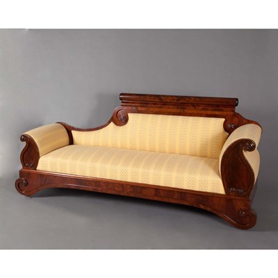 Lot 122 - American Empire Mahogany Recamier Length 6...