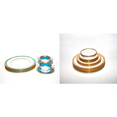 Lot 379 - Assembled Minton, Royal Worcester and Haviland...