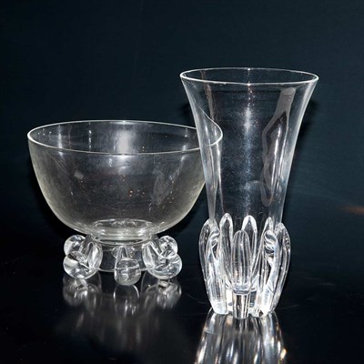 Lot 330 - Group of Four Steuben Glass Center Bowls and a...