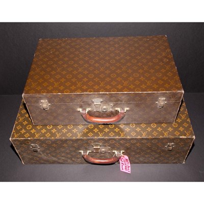 Lot 442 - Two Hard Case Louis Vuitton Suitcases Height...