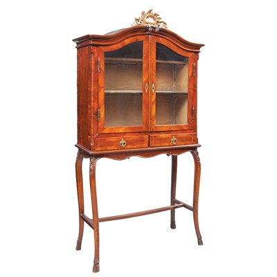 Lot 197 - German Rococo Parcel Gilt Walnut Cabinet 18th...
