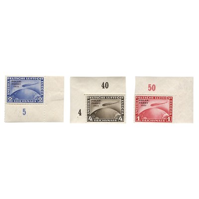 Lot 14 - Germany, 1931 Polar Flight, Scott C 40-42...