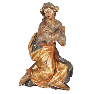 Lot 133 - Continental Baroque Painted and Parcel Figure...
