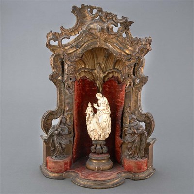 Lot 135 - Italian Rococo Gilt-Wood Boxwood and Ivory...