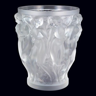Lot 566 - Lalique Molded Glass Bacchantes Vase Modern Of...