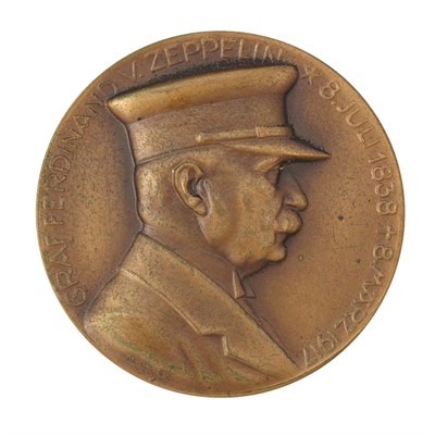 Lot 86B - Zeppelin Bronze Medal 1924 LZ 126 flight medal...