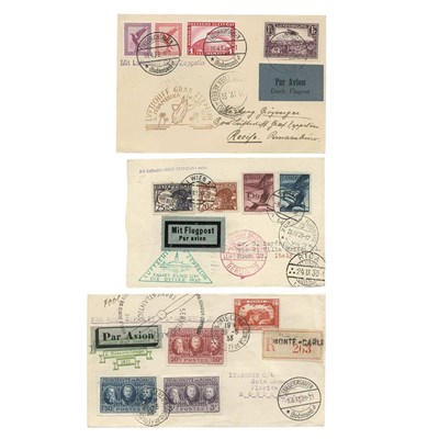 Lot 77 - Zeppelin Mail, Group of Ten Covers or Cards...
