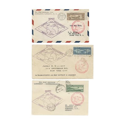 Lot 81 - Zeppelin Mail, United States Scott C 13-15...