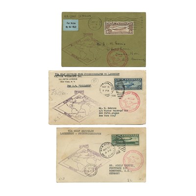 Lot 83 - Zeppelin Mail, United States Scott C 13-15...