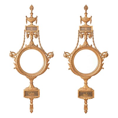 Lot 433 - Pair of Neoclassical Style Painted Wood...