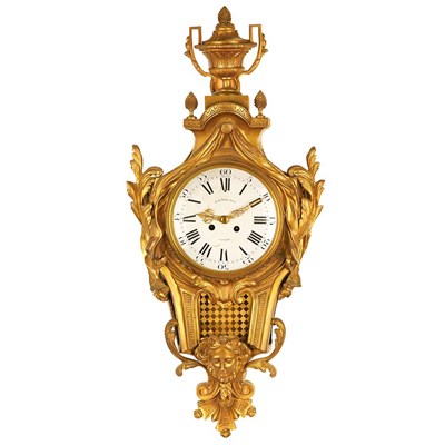 Lot 205 - Louis XVI Style Gilt-Bronze Cartel Clock 19th...