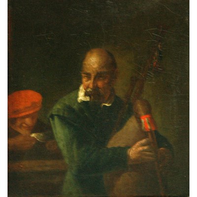 Lot 17 - Manner of David Teniers the Younger Bagpipe...