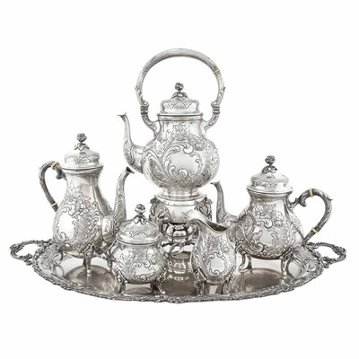 Lot 326 - German Silver Tea and Coffee Service...