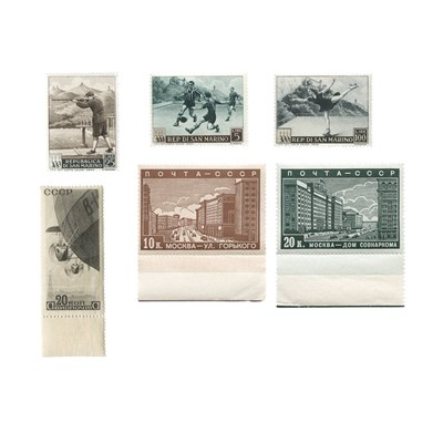 Lot 93 - World Wide Stamp Group Five small ring binders...