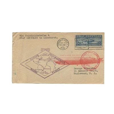 Lot 86 - Zeppelin Mail, United States Cover Group Lot...