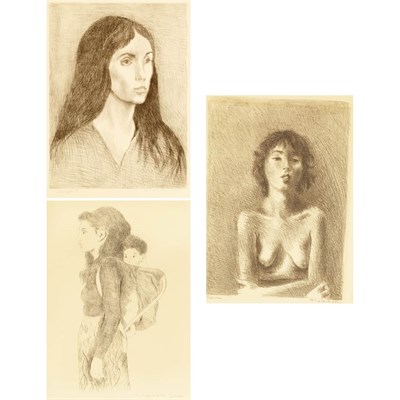 Lot 81 - Raphael Soyer SYLVIA; [PORTRAIT OF A WOMAN];...