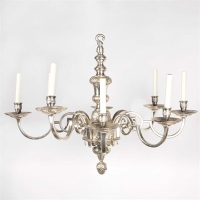 Lot 431 - Louis XVI Style Silvered Bronze Eight-Light...