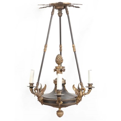 Lot 428 - Empire Style Gilt and Patinated-Bronze...