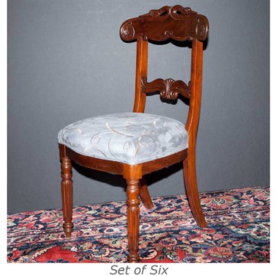 Lot 178 - Set of Six Regency Style Mahogany Dining Chairs